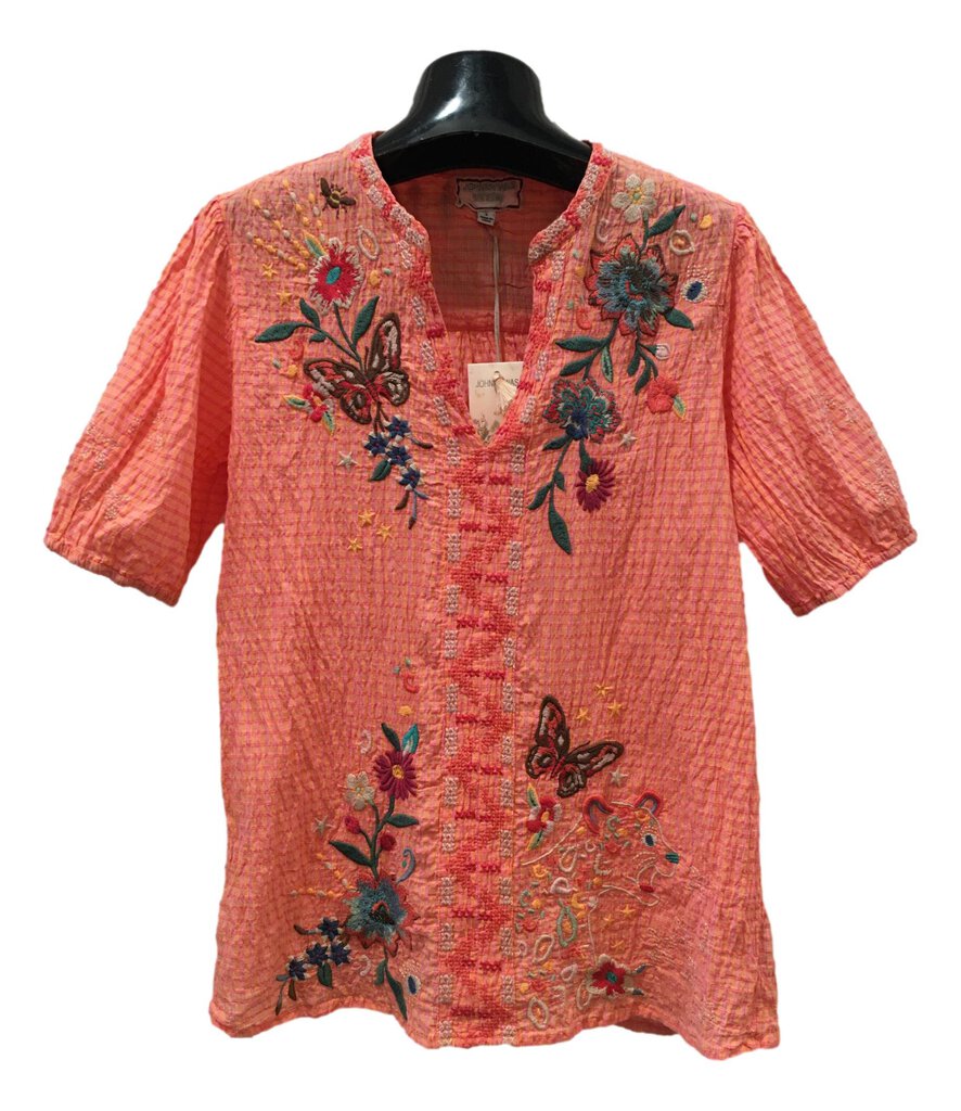 JOHNNY WAS Sherbert Olinda Puff Sleeve Top