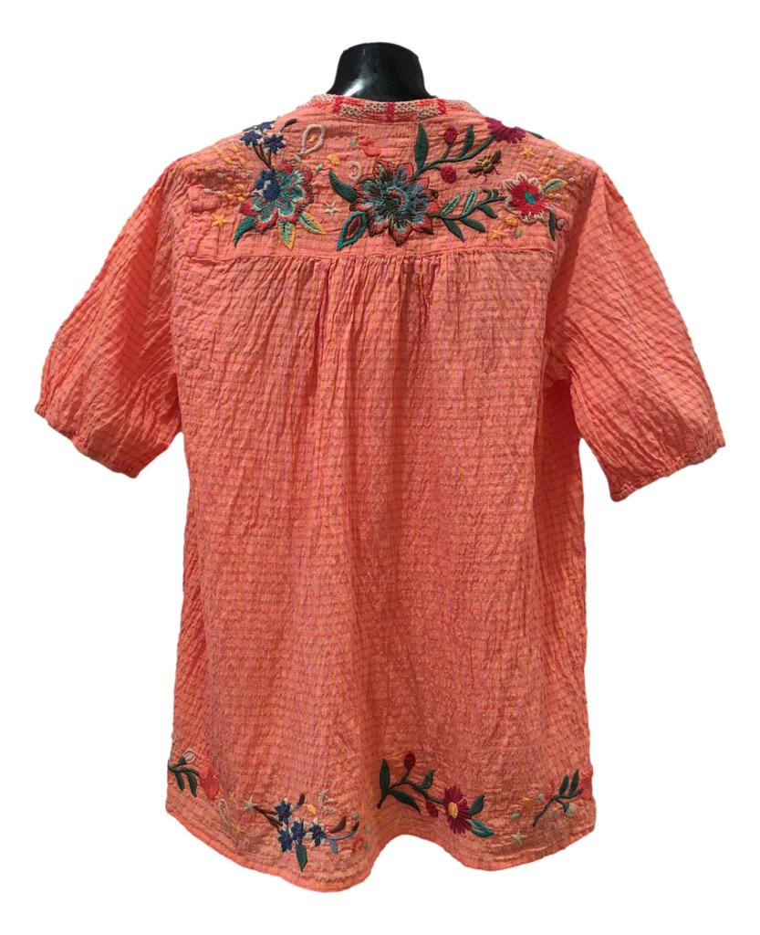 JOHNNY WAS Sherbert Olinda Puff Sleeve Top