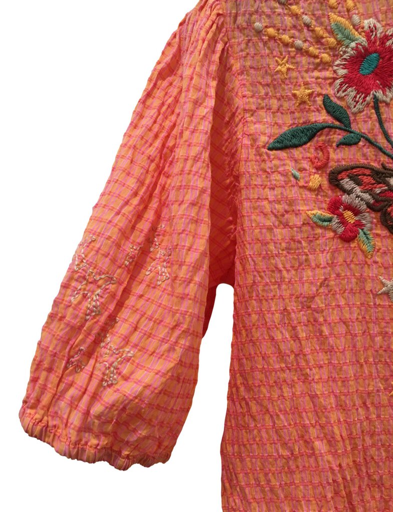 JOHNNY WAS Sherbert Olinda Puff Sleeve Top