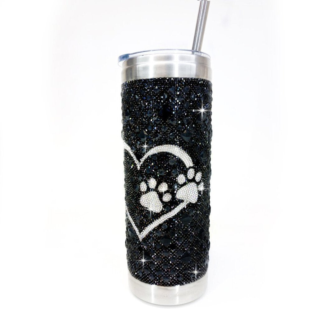 JACQUELINE KENT Diamonds in the Ruff Tumbler with Straw 7 Color Choices