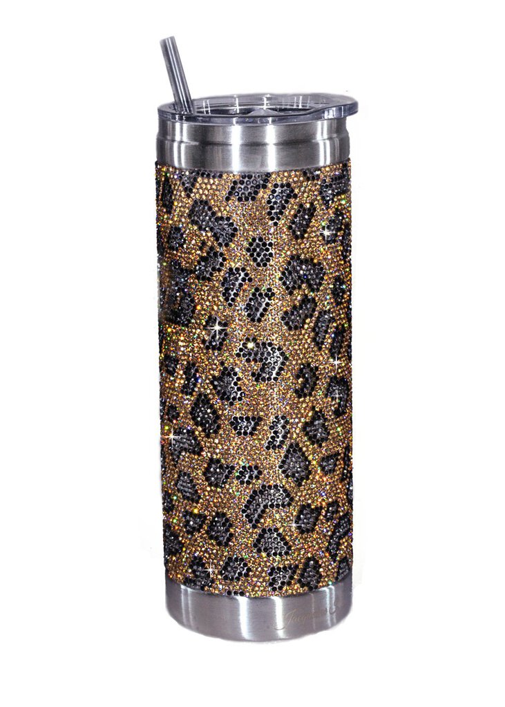 JACQUELINE KENT Diamonds in the Ruff Tumbler with Straw 7 Color Choices