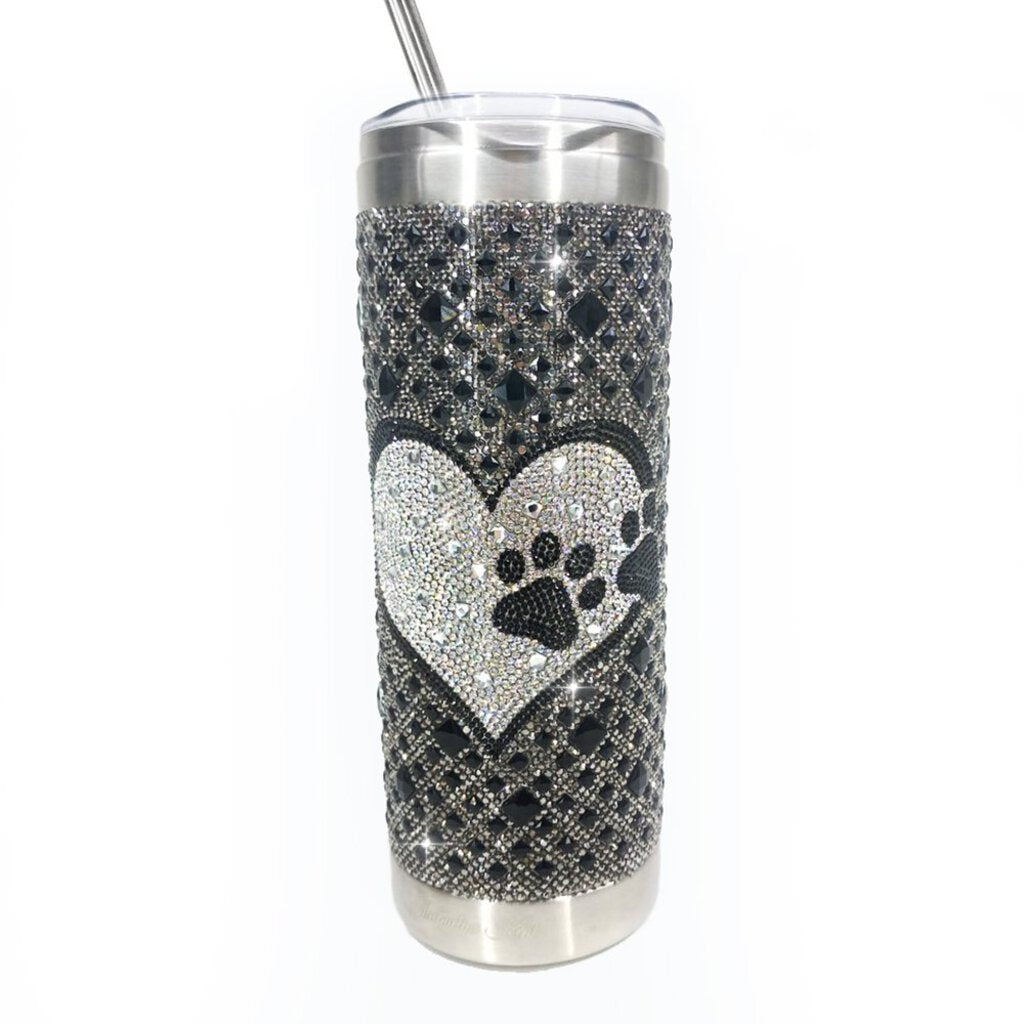 JACQUELINE KENT Diamonds in the Ruff Tumbler with Straw 7 Color Choices