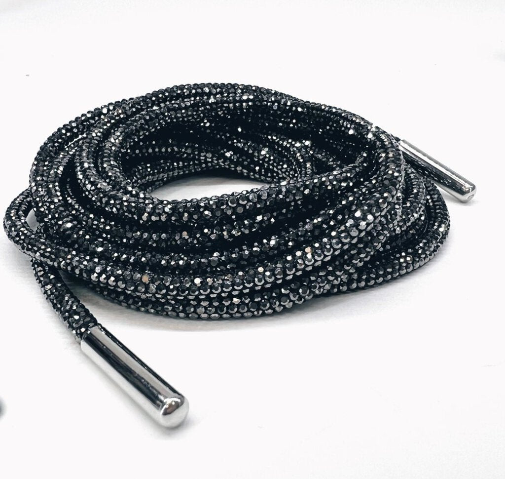 JACQUELINE KENT Tie One On with Rhinestone Multipurpose Shoelace Cord Four Colors