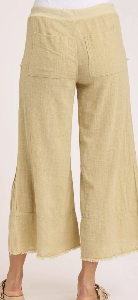 WEARABLES Wide-Leg Cocoon Gauze Crop Pant