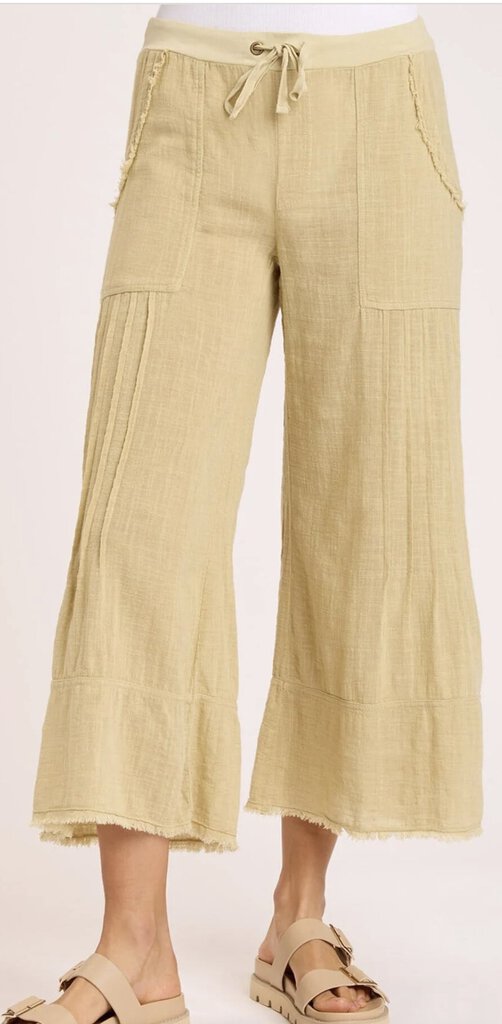 WEARABLES Wide-Leg Cocoon Gauze Crop Pant