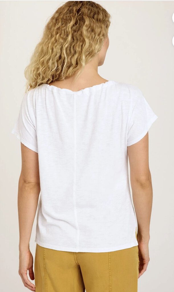 XCVI WHITE SHORT SLEEVE TOP