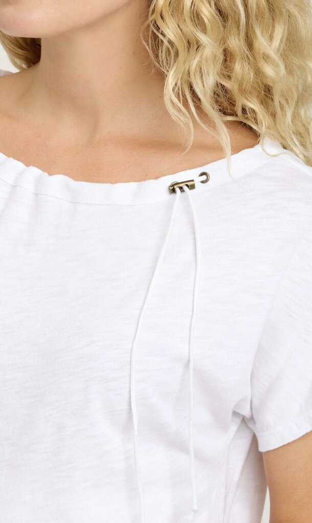 XCVI WHITE SHORT SLEEVE TOP