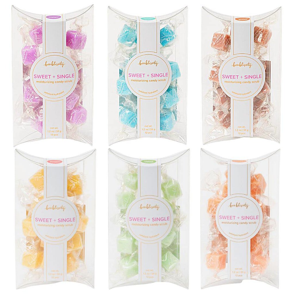 BONBLISSITY SUGAR CUBE CANDY SCRUB 6 SCENTS MADE IN THE USA