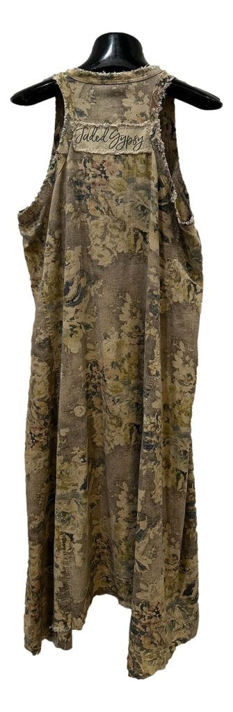 JADED GYPSY Sleeveless Cotton Vintage Floral Tank Dress Made in the USA