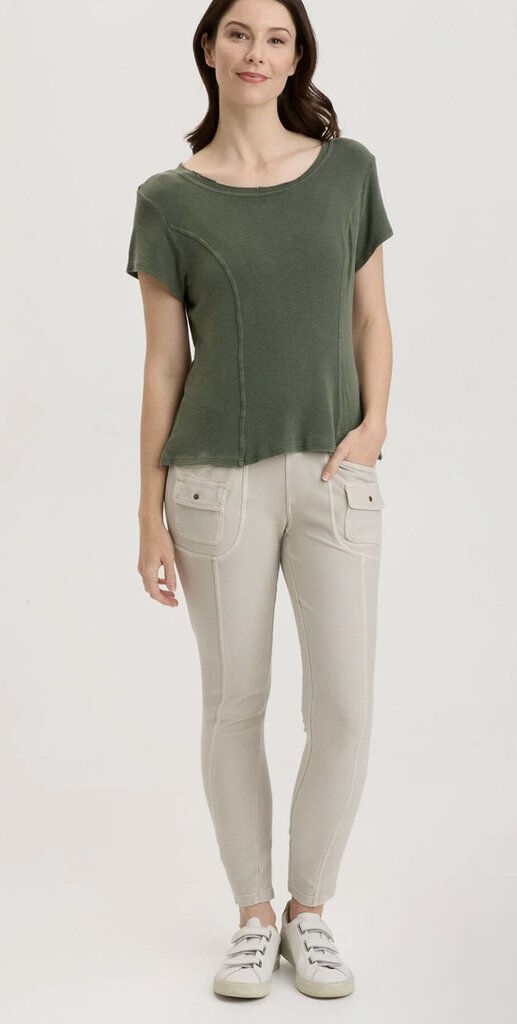 XCVI Green Basye Short Sleeve Tee Top