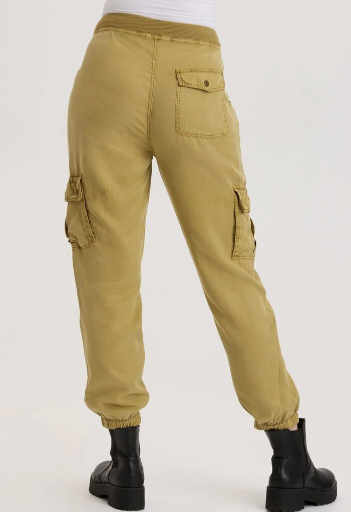 XCVI Faded Lime Green Banded Cargo Pant
