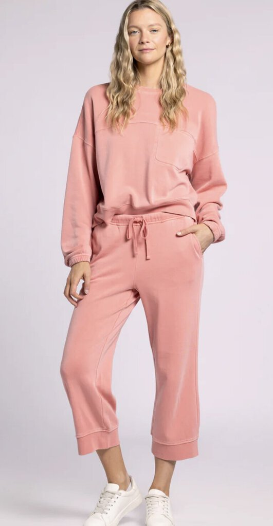 THREAD & SUPPLY Salmon Top and Banded Pant Lounge Set