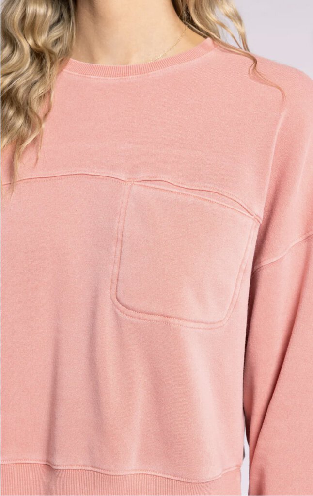 THREAD & SUPPLY Salmon Top and Banded Pant Lounge Set