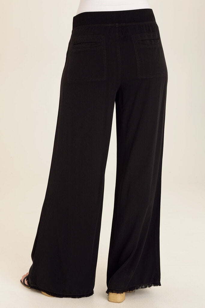 XCVI Black Twill Beach Pant