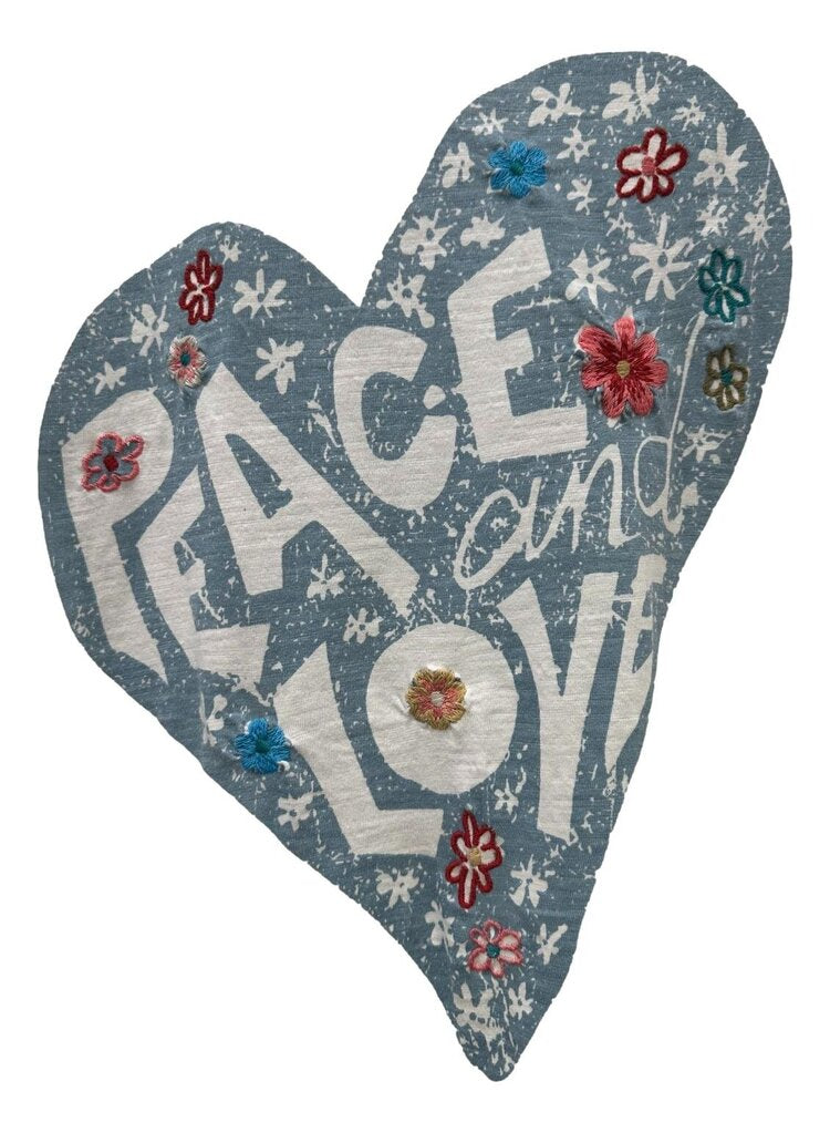 KYLA SEO White Short Sleeve Peace and Love Short Sleeve Top