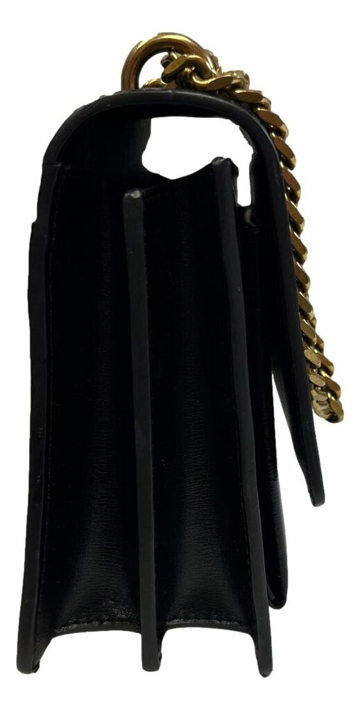 YSL Black Leather Chain Strap Shoulder or Crossbody Sunset Bag