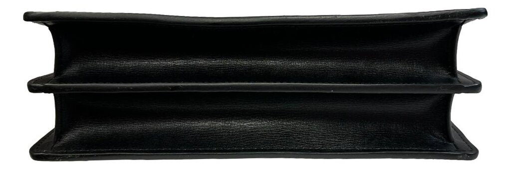 YSL Black Leather Chain Strap Shoulder or Crossbody Sunset Bag