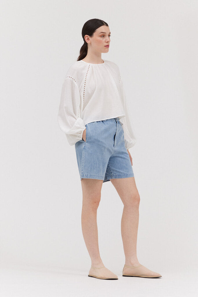 GRADE & GATHER Off White Long Sleeve Top