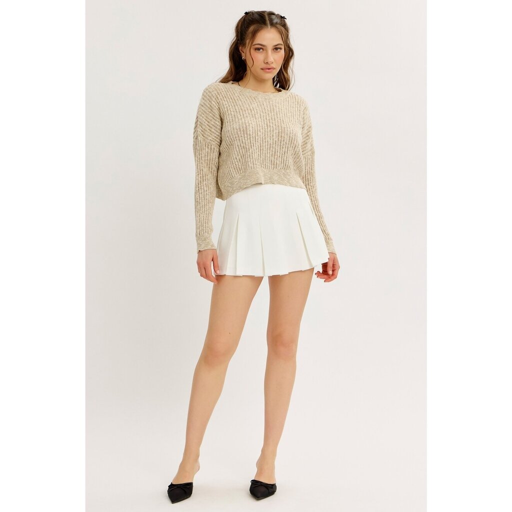 IDEM DITTO Cream and Latte Long Sleeve Sweater Top