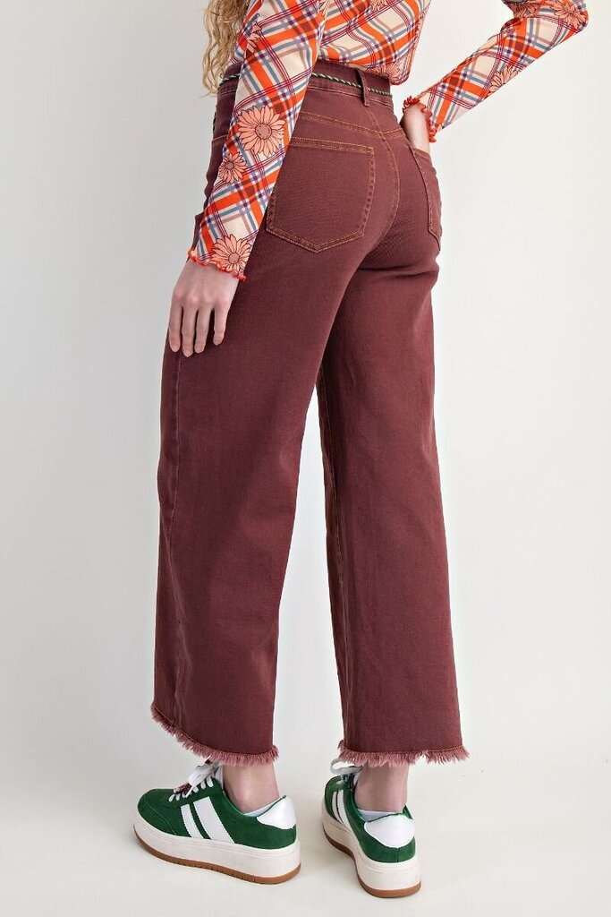 EASEL Vintage Wine Striaght Leg Jean