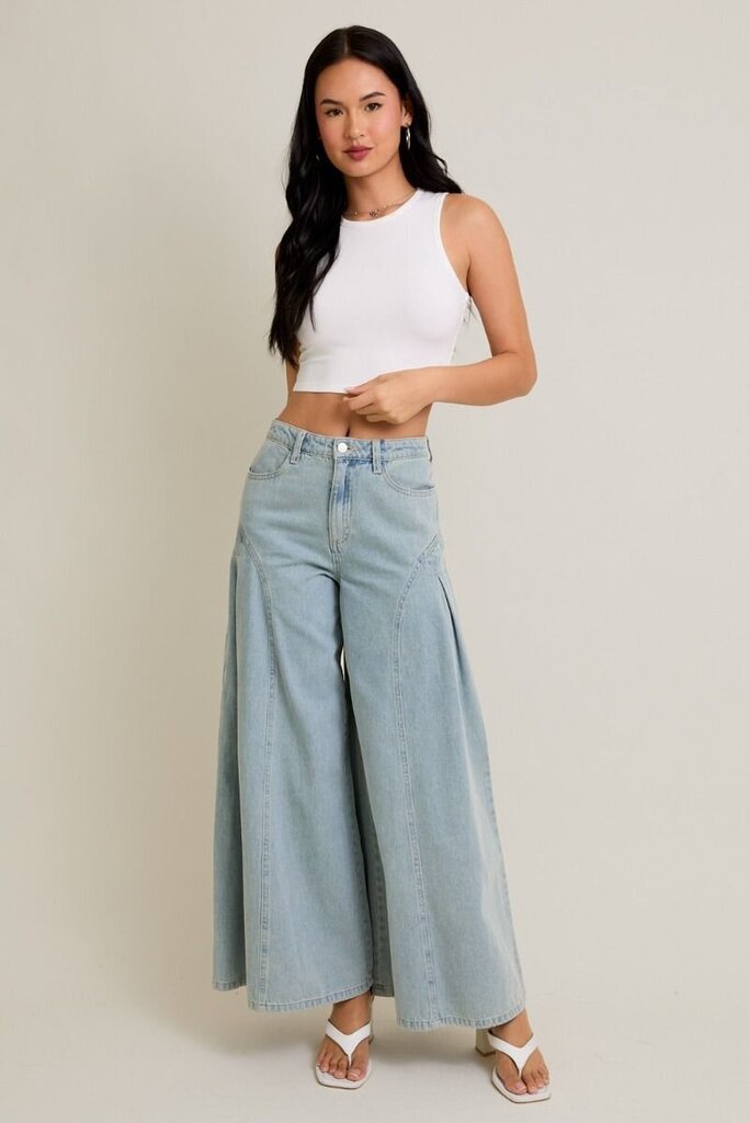 LELIS Light High-Rise Flare Denim Jeans