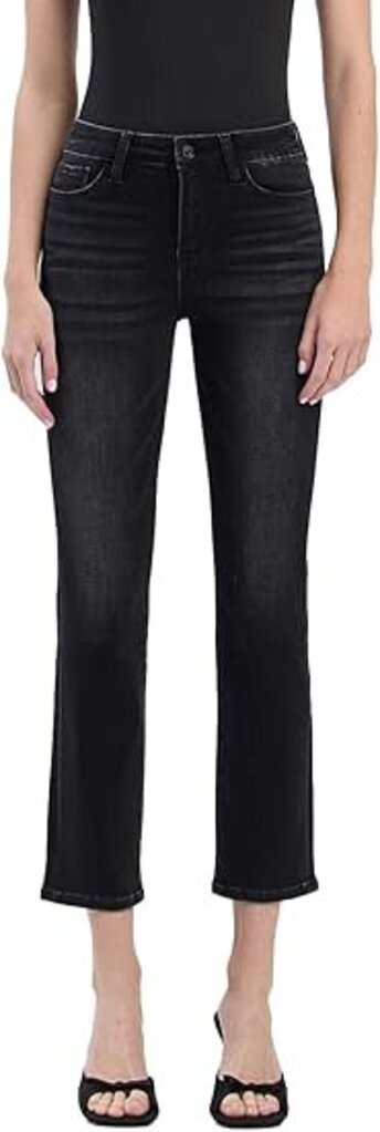 VERVET Black High Rise Super Soft Slim Straight Jean