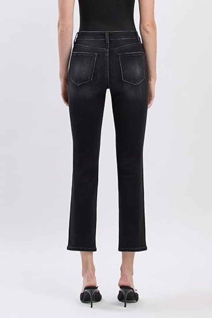 VERVET Black High Rise Super Soft Slim Straight Jean