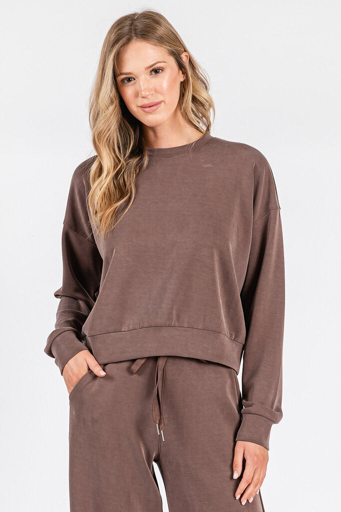 MITTOSHOP COCO KNIT RELAXED FIT TOP AND PANT LOUNGEWEAR