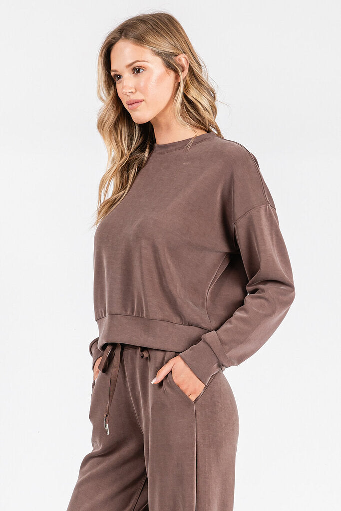 MITTOSHOP COCO KNIT RELAXED FIT TOP AND PANT LOUNGEWEAR