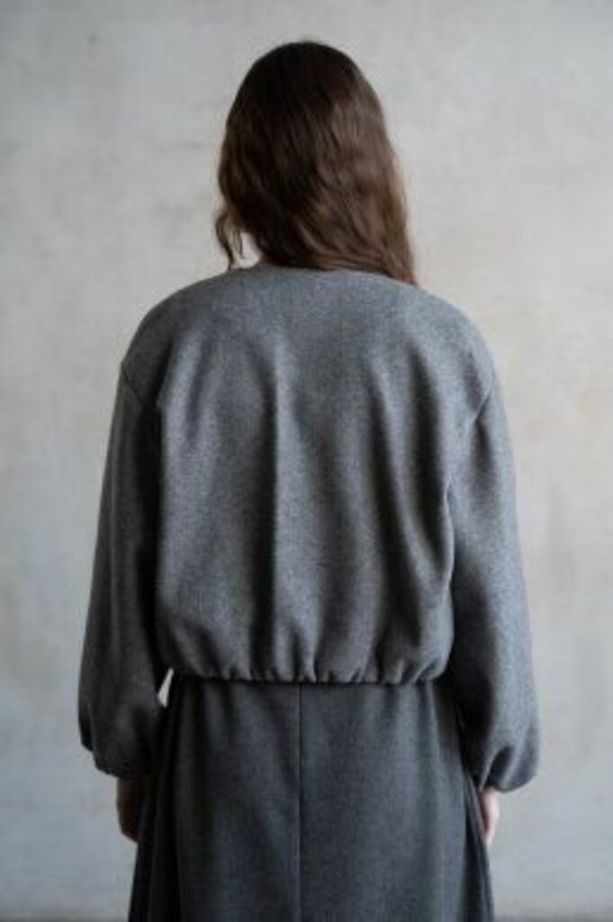 ELLE GREY Grey Zip Front Jacket