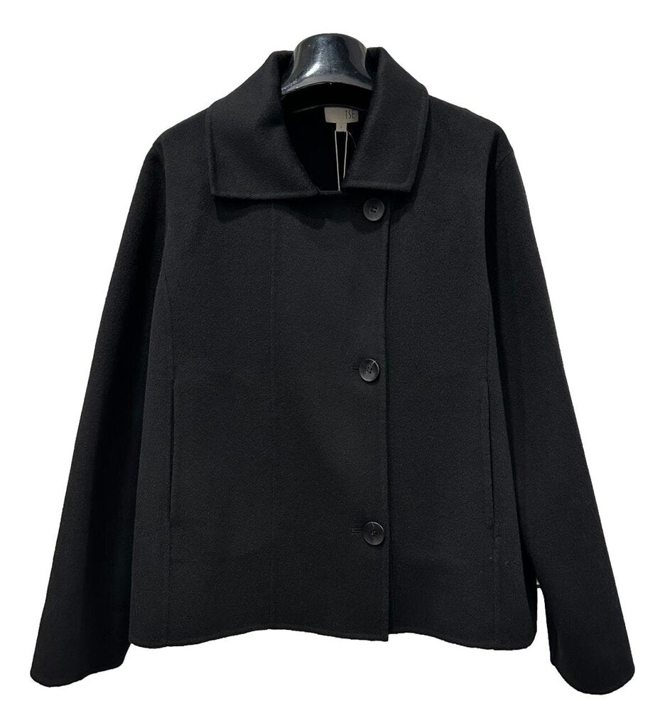 TSE NWT Black Long Sleeve Cashmere Short Jacket Size Large
