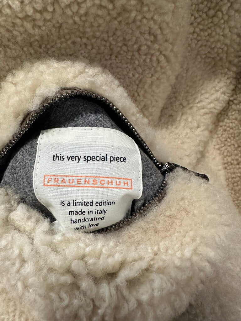 Frauenschuh Milena Shearling and Carmel Suede Reversible Coat NWT