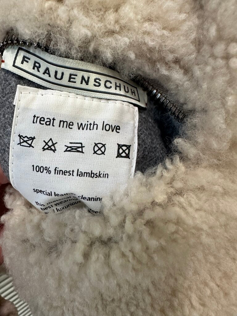 Frauenschuh Milena Shearling and Carmel Suede Reversible Coat NWT