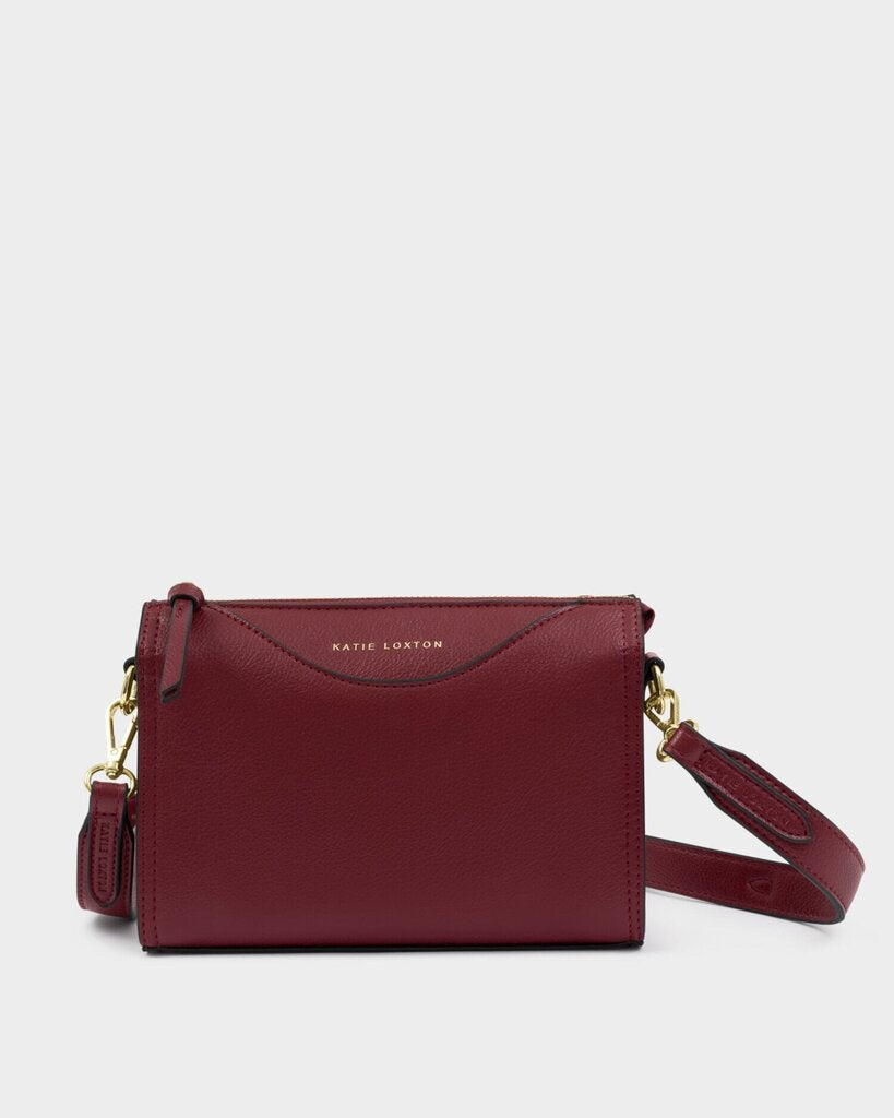 KATIE LOXTON Burgundy Crossbody Bag