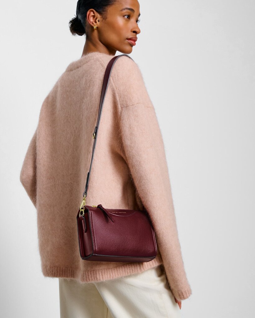 KATIE LOXTON Burgundy Crossbody Bag