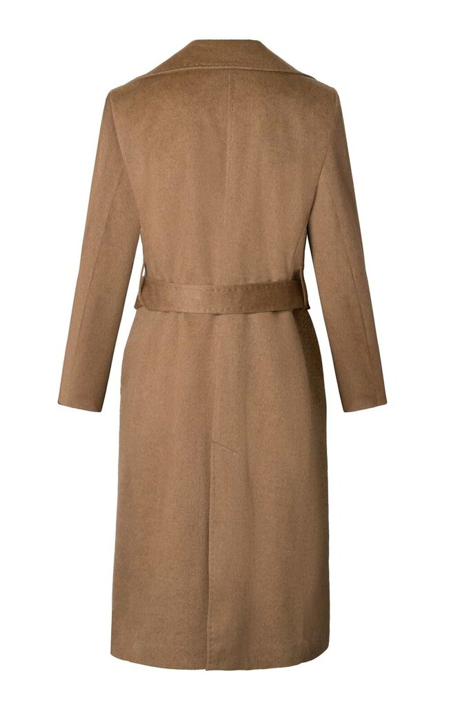 BRUAR Camel Cashmere Classic Wrap Coat NWT