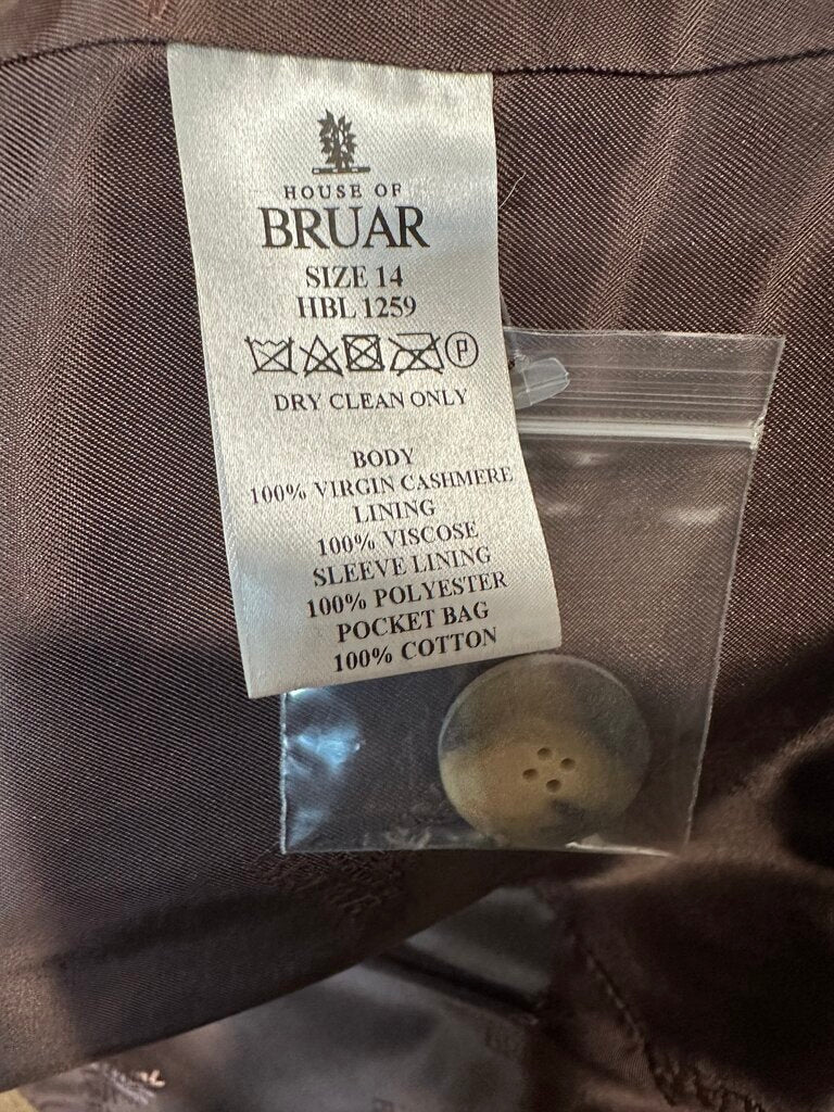 BRUAR Camel Cashmere Classic Wrap Coat NWT