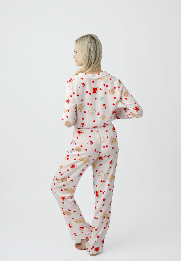 IMBALI Light Pink Printed PJ Lougewear Top and Pant