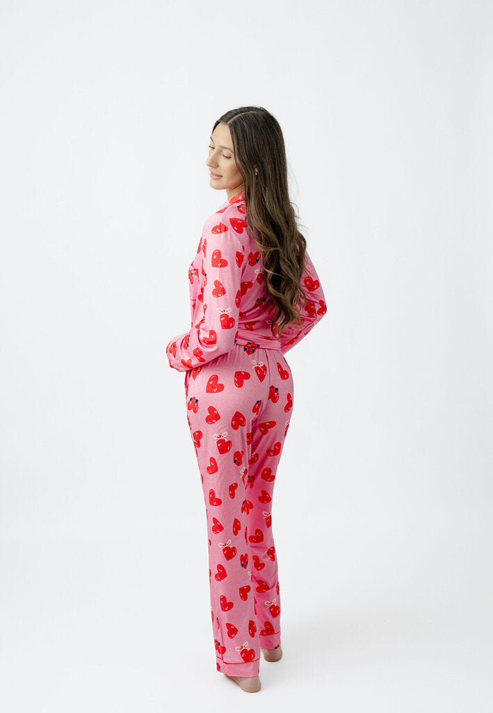 IMBALI Pink Printed PJ Lougewear Top and Pant