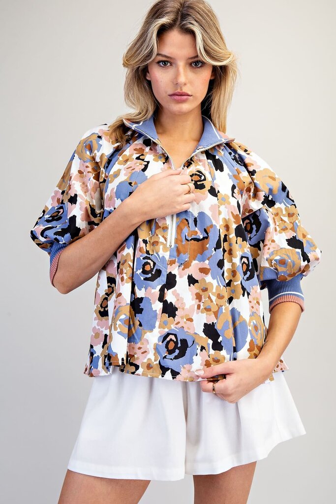 EESOME White and Multi Floral Top