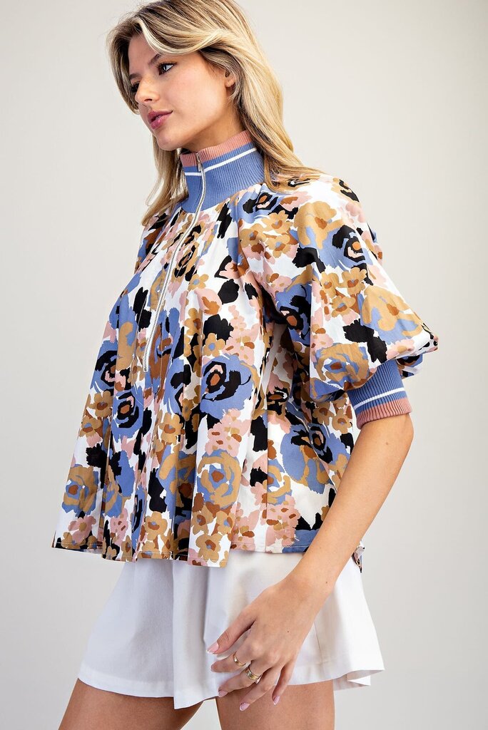 EESOME White and Multi Floral Top
