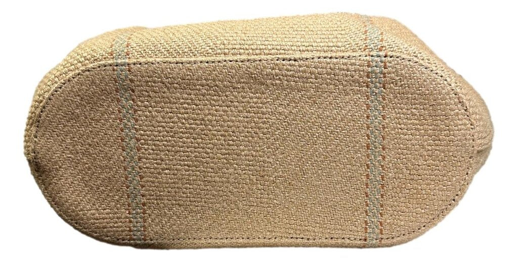 CHRISTIAN LOUBOUTIN By My Side Beige Jute Tote Bag NWT