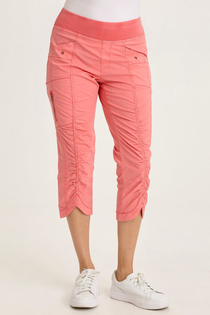 WEARABLES Coral Cotton Stretch Crop Pant
