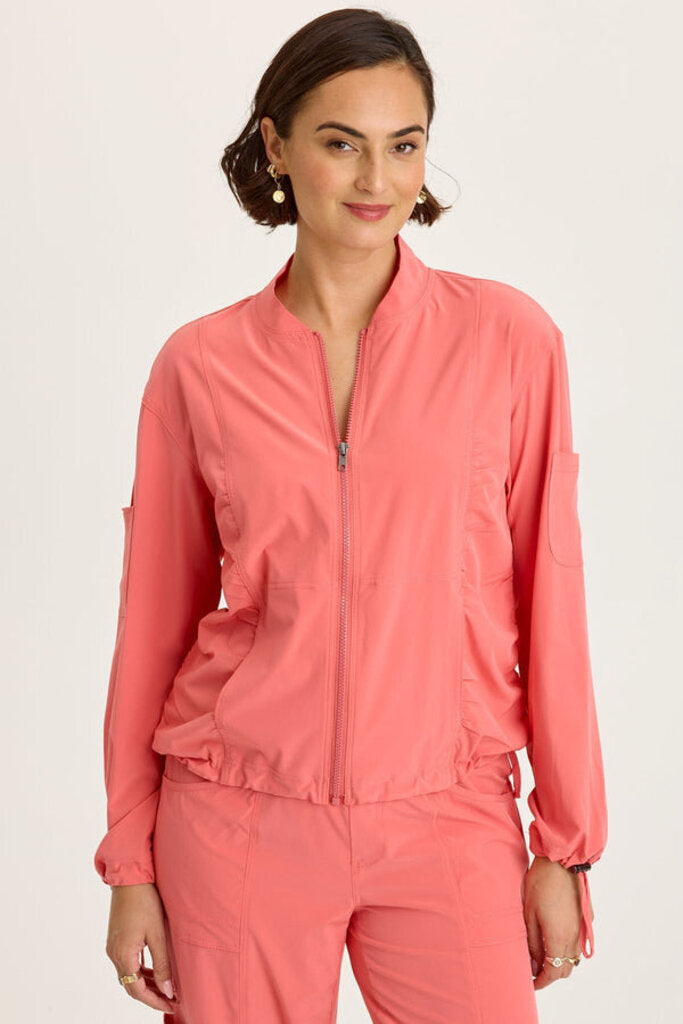 WEARABLES Coral 4-Way Stretch Bomber Jacket