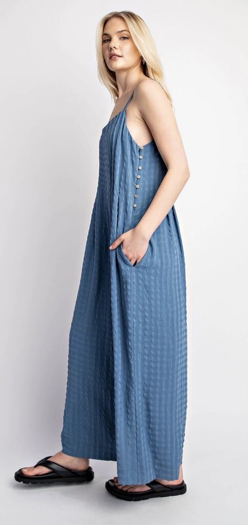 GIGIO Blue Spaghetti Strap Wide Leg Jumper