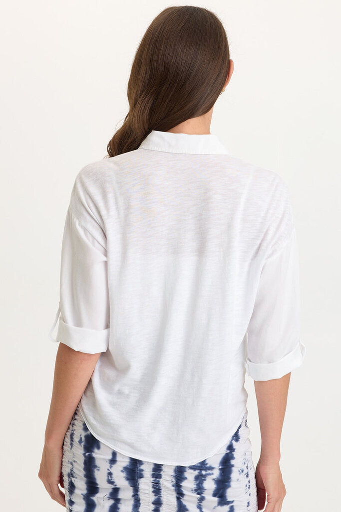 WEARABLES White Lightweight Tie-Front Top