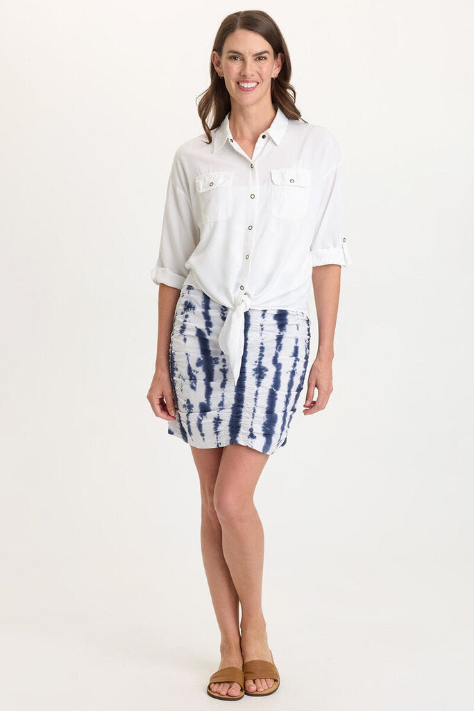 WEARABLES White Lightweight Tie-Front Top