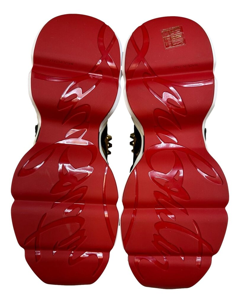 CHRISTIAN LOUBOUTIN Leopard Studded Run Sneaker Shoe