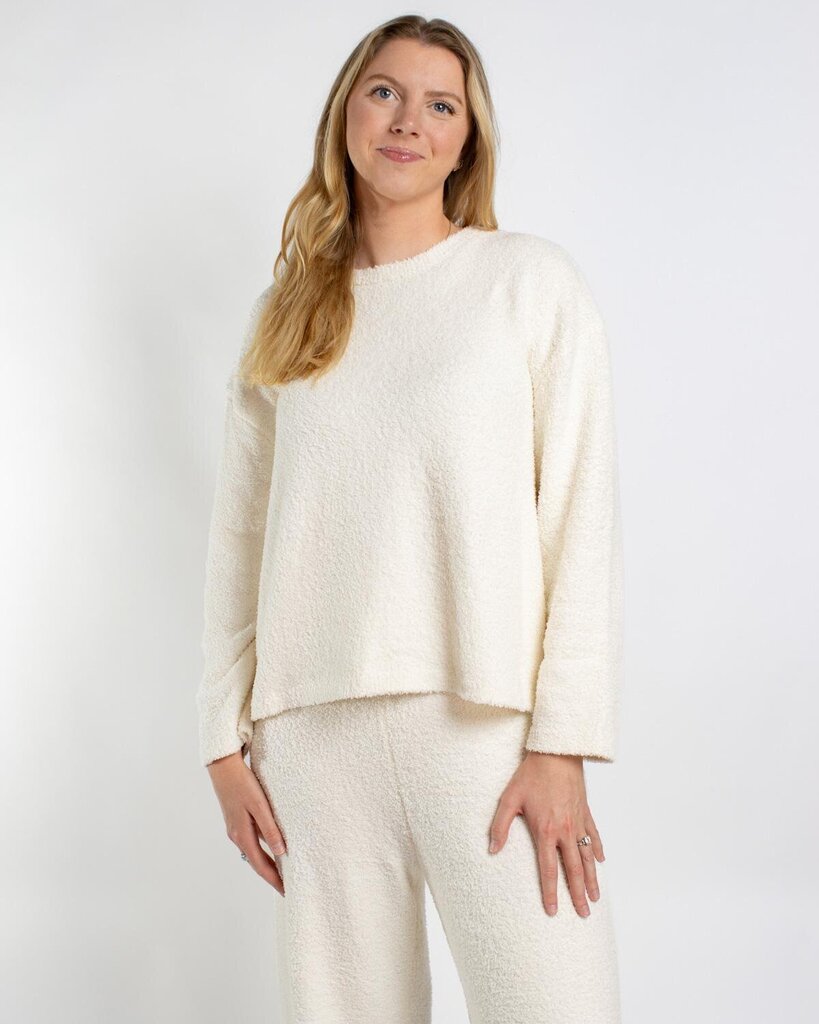 ROYAL STANDARD Soft Cream Long Sleeve Top and Pant Loungewear Set