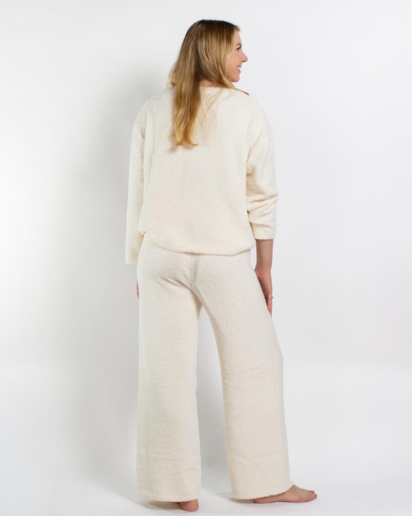 ROYAL STANDARD Soft Cream Long Sleeve Top and Pant Loungewear Set